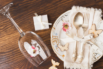 Utensil and silverware with different decorations