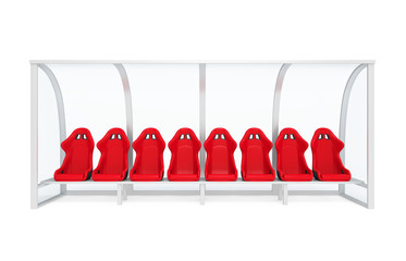 Reserve Chair and Staff Coach Bench Isolated © nerthuz