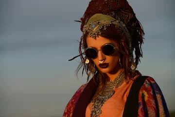 Deurstickers Gypsy zigeuner vrouwelijke stijl