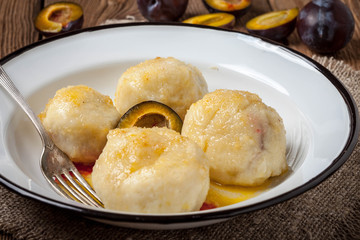 Sweet plum dumplings.