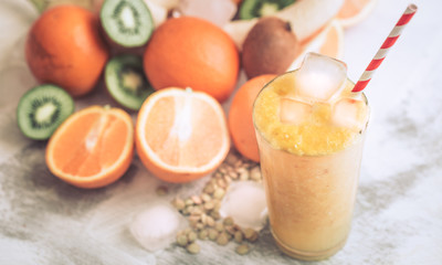 Orange Juice Fresh with Fruit