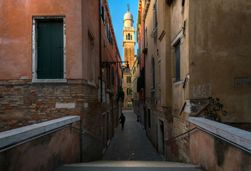 Bridges and canals of Venice. Italy.