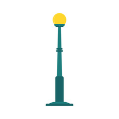 City street lamp post concept vector flat illustration design isolated on white background