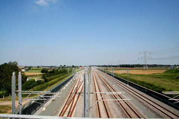 Fototapeta na wymiar Railway trace The Betuwe lijn or track
