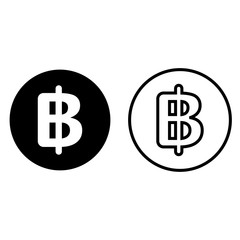 Thailand baht currency symbol icon