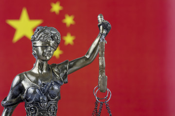 Human Rights Act and Justice Concept , China Flag