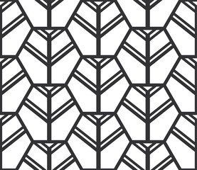 Hexagon Pattern. Abstract Geometric Pattern. Endless Vector.