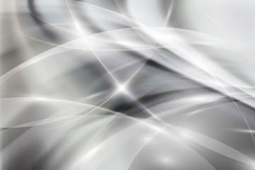 Abstract black and white monochrome background with luminous lines.