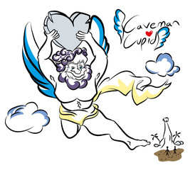 Caveman cupid

An illustration of cupid character in the first era.
Funny postcard for valentine's day.