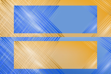 Abstract illustration. Two blue and yellow banners for advertising with space for text.