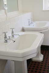 washing basins in a public area