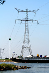 power pylon along River Waal