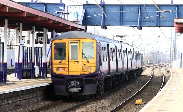 Image Of A Local Train Approaching The Station