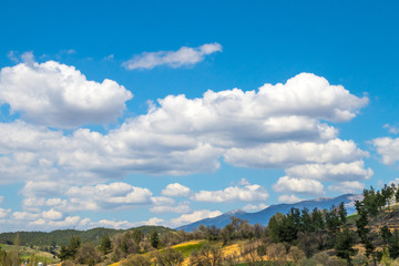 Landscape with thick clouds