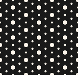 Vector minimalist seamless pattern with small hexagons. Vector geometric texture