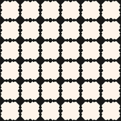 Ornamental seamless pattern. Vector geometric texture with carved lattice