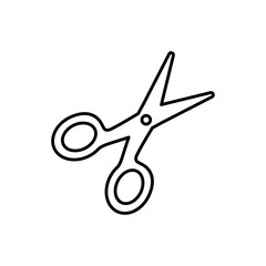 Fototapeta premium scissors silhouette line vector black icon