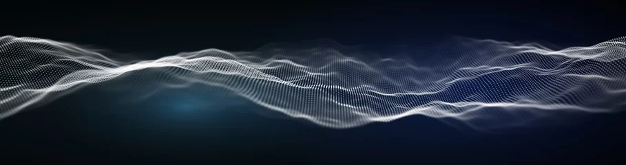 Fotobehang Voor hem Muziek abstracte achtergrond blauw. Equalizer voor muziek, met geluidsgolven met muziekgolven, muziek achtergrond equalizer vector concept.