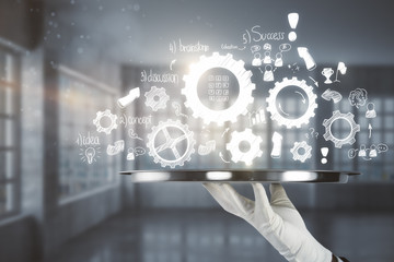 Leadership and teamwork concept