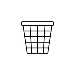 paper tash basket line vector black icon