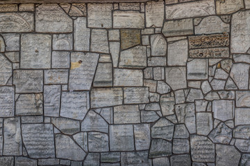 Mur de l'ancien cimetière Juif de Cracovie