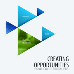 Abstract design of colourful vector elements for modern background with triangles shapes for business branding summer.