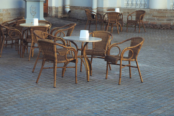 empty street cafe