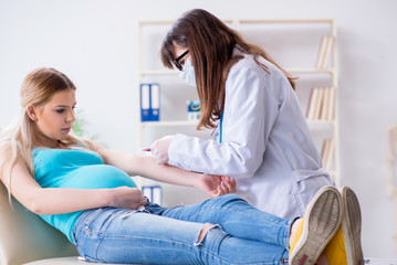 Fototapeta premium Pregnant woman at regular pregnancy check-up