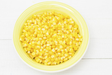 Boiled corn grains