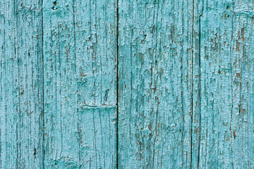 Fototapeta na wymiar Old blue plank wooden wall texture background