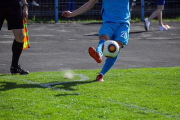 soccer player with a ball