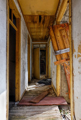 corridor in an abandoned house