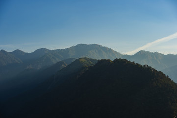 Obraz premium Wonderful green peaks of some mountains in Rishikesh, India