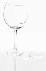 Broken wine glass