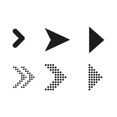 Set of black vector arrows. Arrow icon