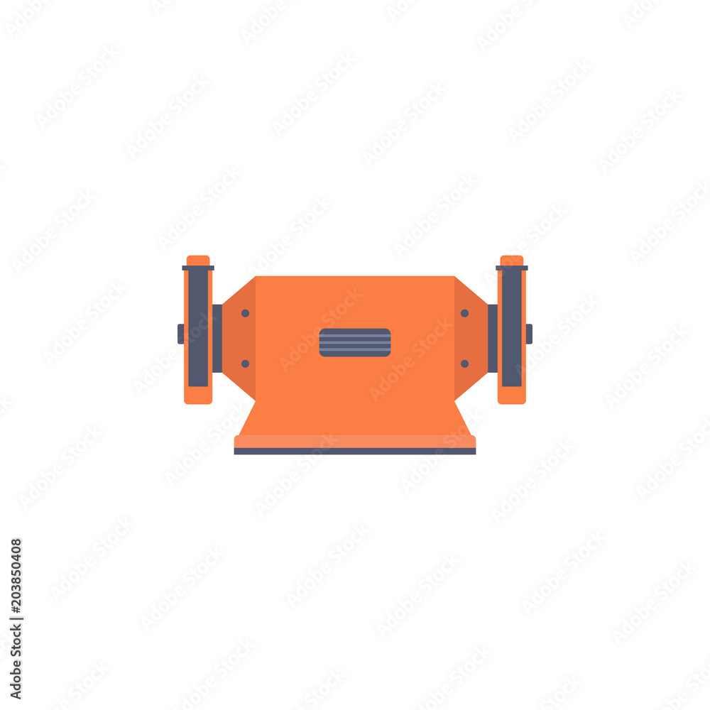 Poster colored machine illustration. element of construction tools for mobile concept and web apps. detaile