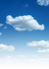 Obraz na płótnie Canvas Sky and clouds vertical photo