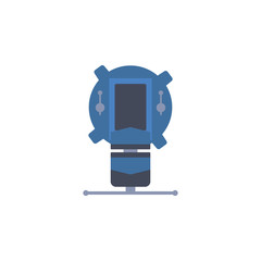 colored manual milling machine illustration. Element of construction tools for mobile concept and web apps. Detailed manual milling machine illustration can be used for web