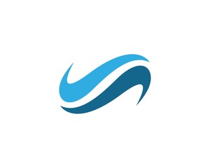 Water Wave symbol and icon Logo Template