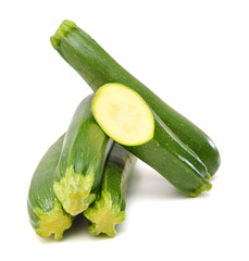 zucchini courgette Isolated on white