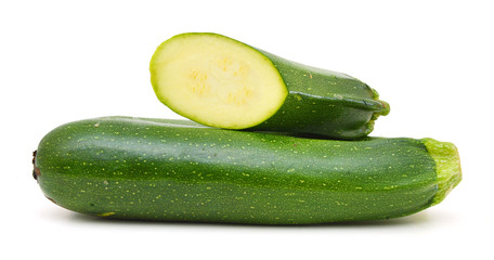 zucchini courgette Isolated on white