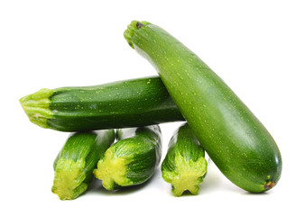zucchini courgette Isolated on white