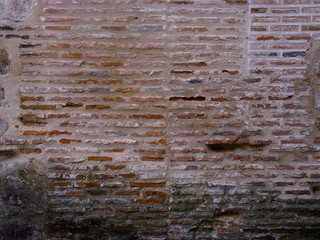Old red brick wall for the background of your photos