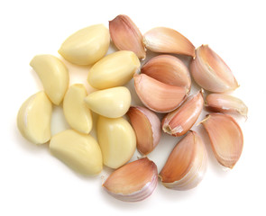 Garlic isolated on white
