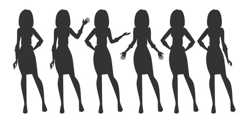 business woman silhouette