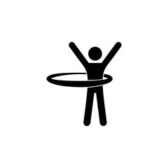 man with a hoop illustration. Element of sport for mobile concept and web apps. Detailed man with a hoop illustration can be used for web and mobile. Premium icon © Jamila
