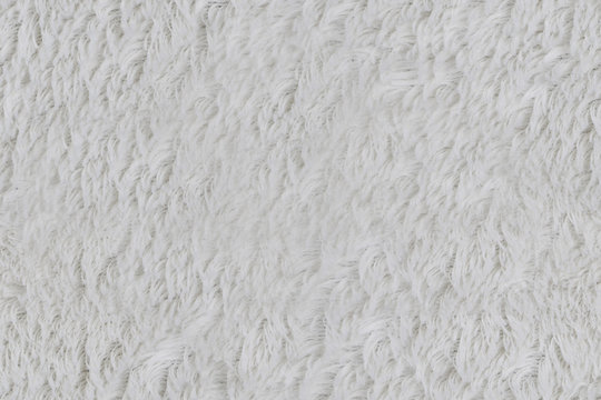 Seamless white faux fur texture