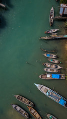 Fototapeta na wymiar aerial view landscape of port Koh Yao Noi , Krabi Thailand