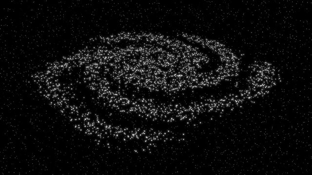 Fototapeta Stars in galaxy shape 3D illustration