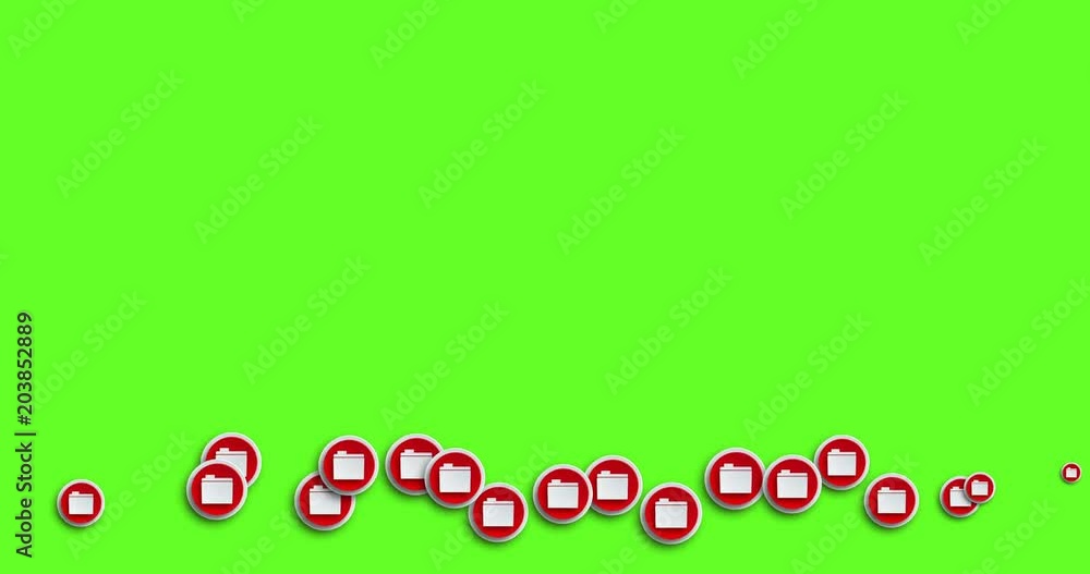 Poster animation modern abstract folder icons motion background.